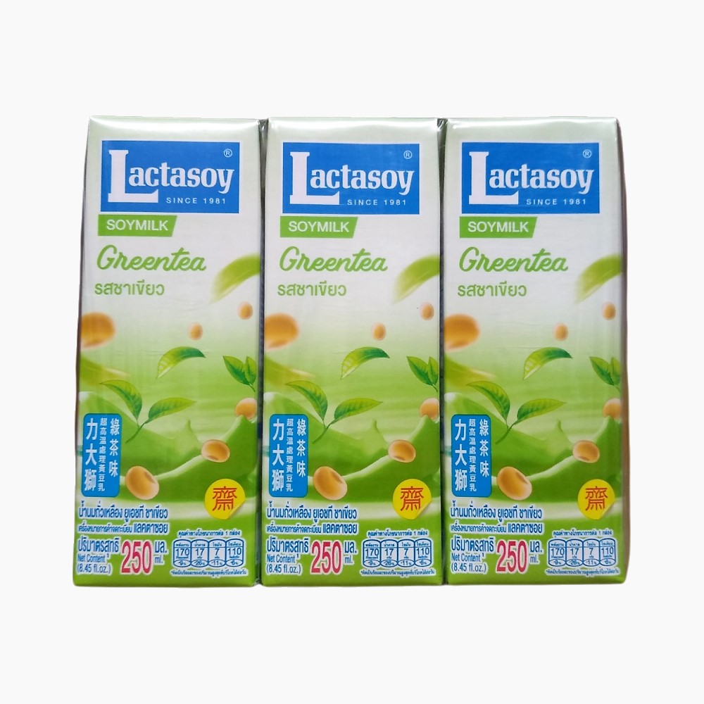 Lactasoy UHT Green Tea Soy Milk - 6 x 250ml